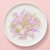 Cross-border direct supply of macaron-colored round head clips, golden thumbtacks, long-tail clips, paper clips, student office stationery Specification image